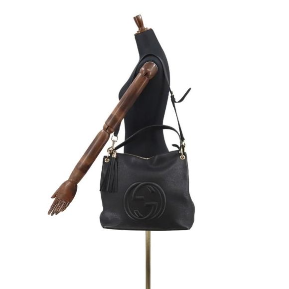 Gucci Soho Interlocking GG Shoulder Bag Black - Picture 9 of 9